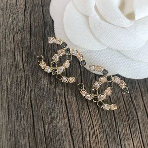 Chanel crystal stud earrings